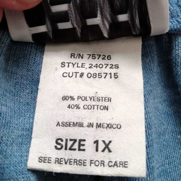 Vintage Denim Blue Embroidered Grannycore pants Set Elastic Waist 1X - Picture 5 of 7